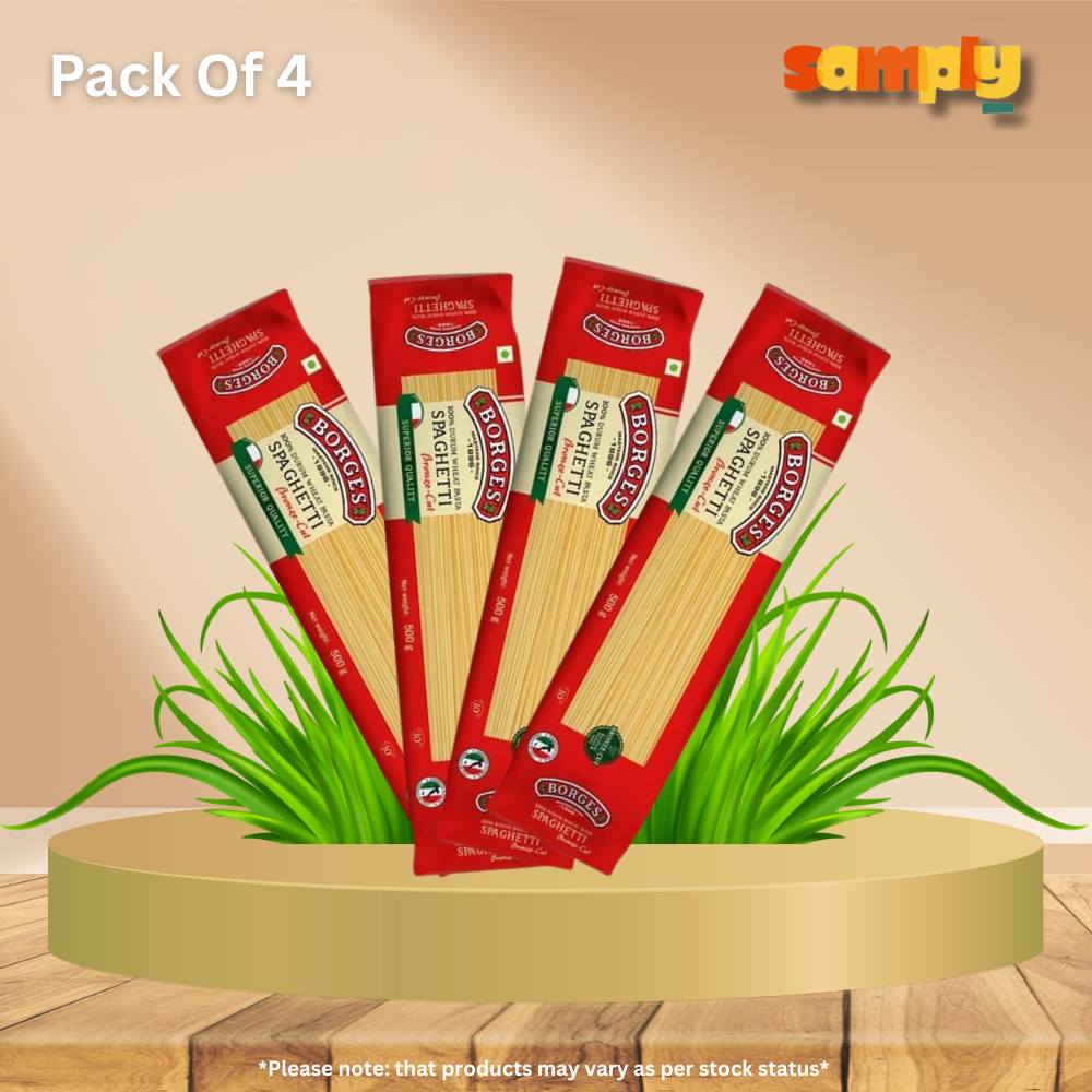 Borges Spaghetti Source of Protein, Cholestrol Free, 100% Durum Wheat Pasta - 500 grams