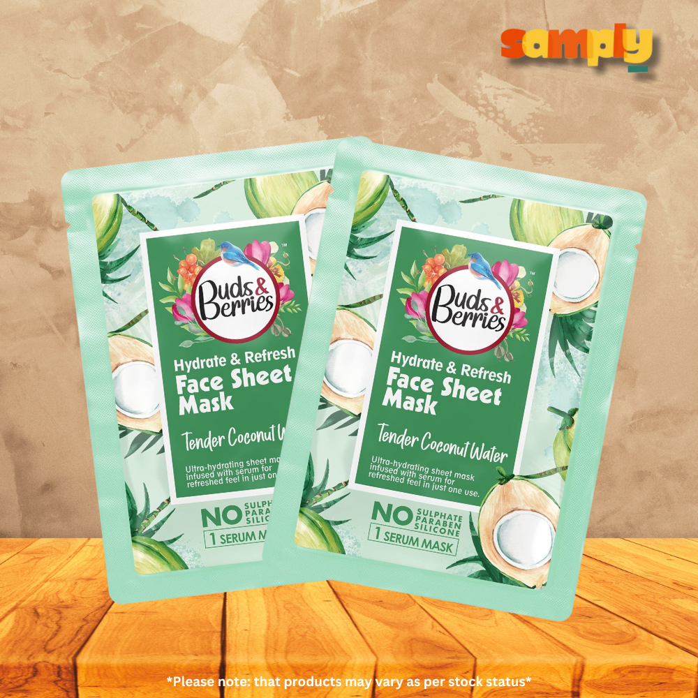 Buds & Berries Coconut 2 x Face-Sheet Mask