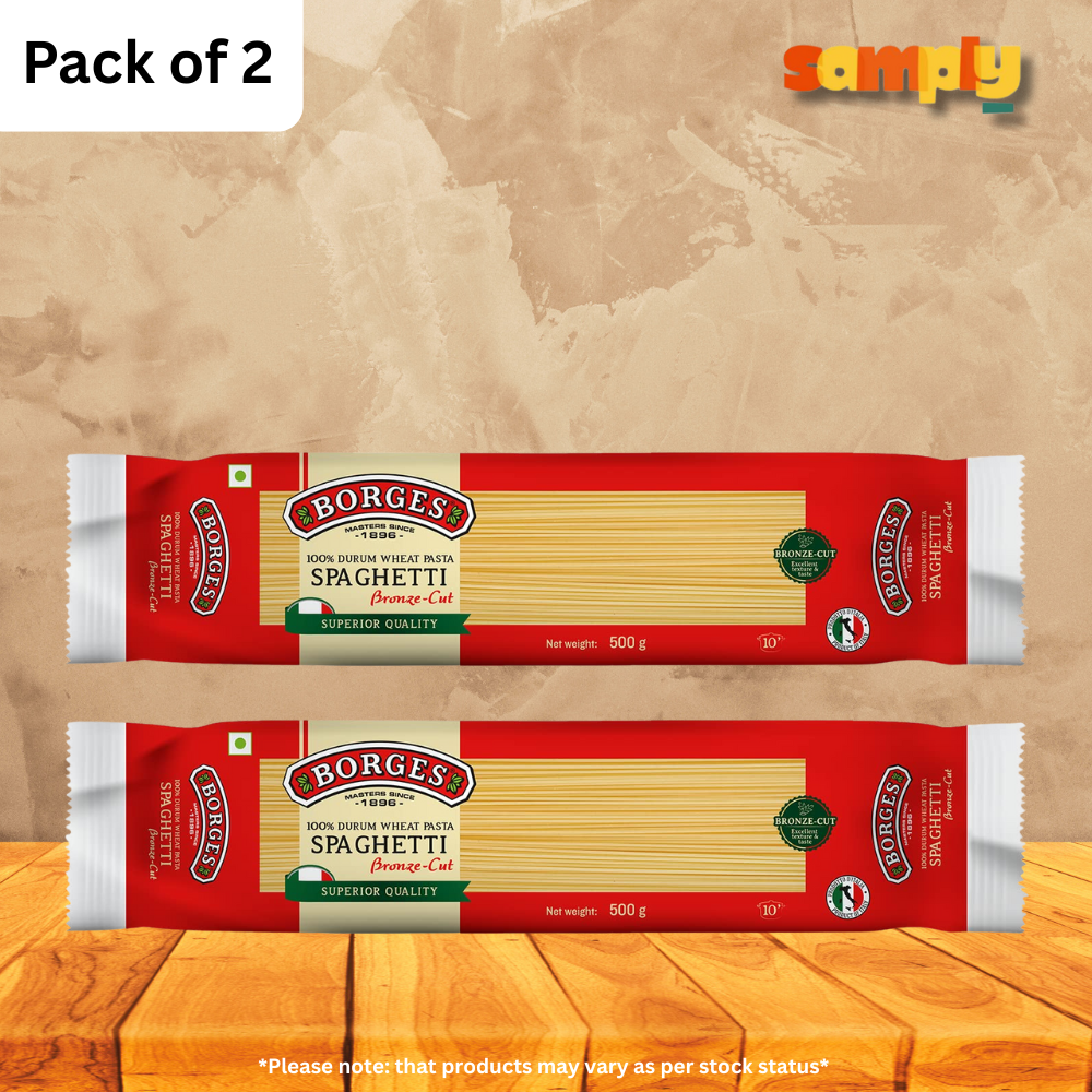 Borges Spaghetti Source of Protein, Cholestrol Free, 100% Durum Wheat Pasta - 500 gramss